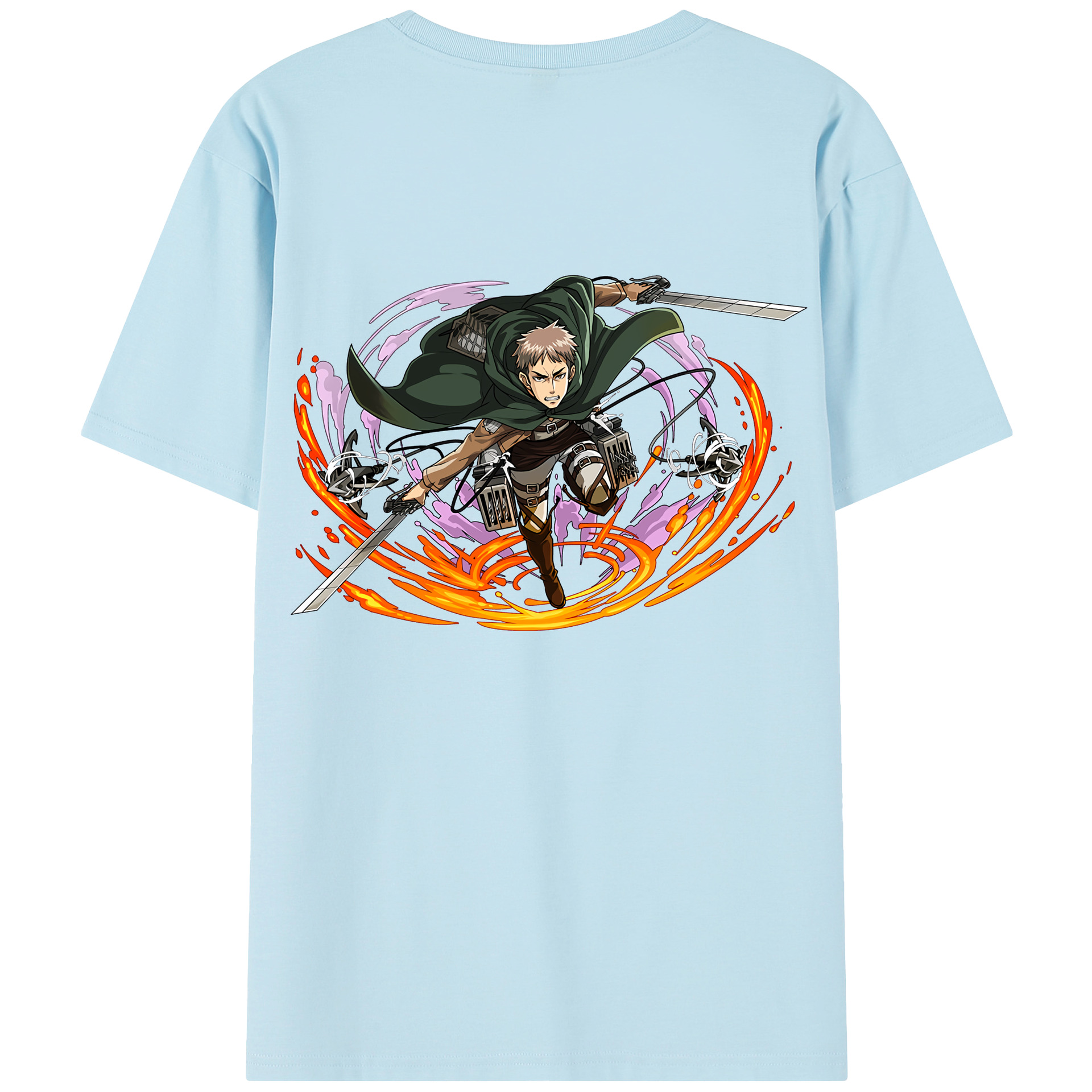 （画像用） 進撃の巨人 ジャン・キルシュタイン Attack on Titan Jean Kirstein 綿100％半袖Tシャツ（背面プリント）